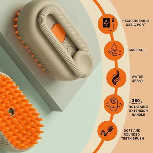 CEPILLO DE PELO CON VAPOR PARA MASCOTAS